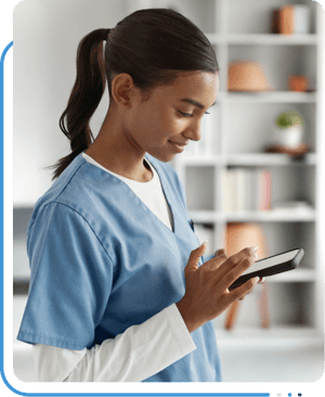 Nurse texting